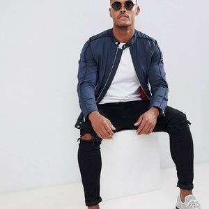 DIESEL  j quad biker nylon motorcycle coat